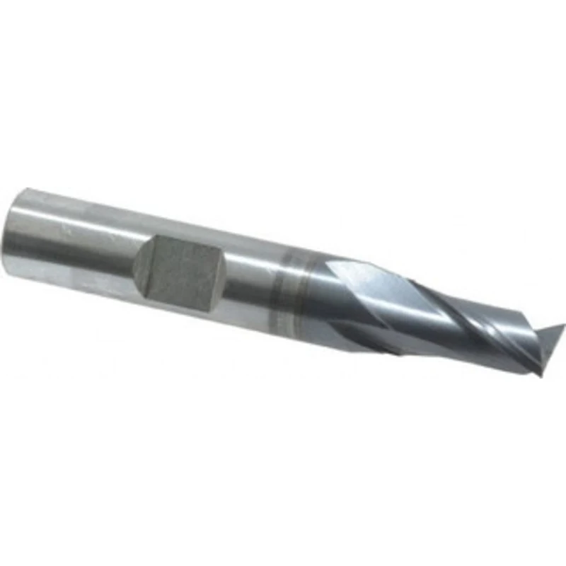 OSG 5/16, 9/16 LOC, 3/8 Shank Diam, 2-5/16 OAL, 2 Flute, Vanadium High Speed Steel Square End Mill Single End, TiCN F...